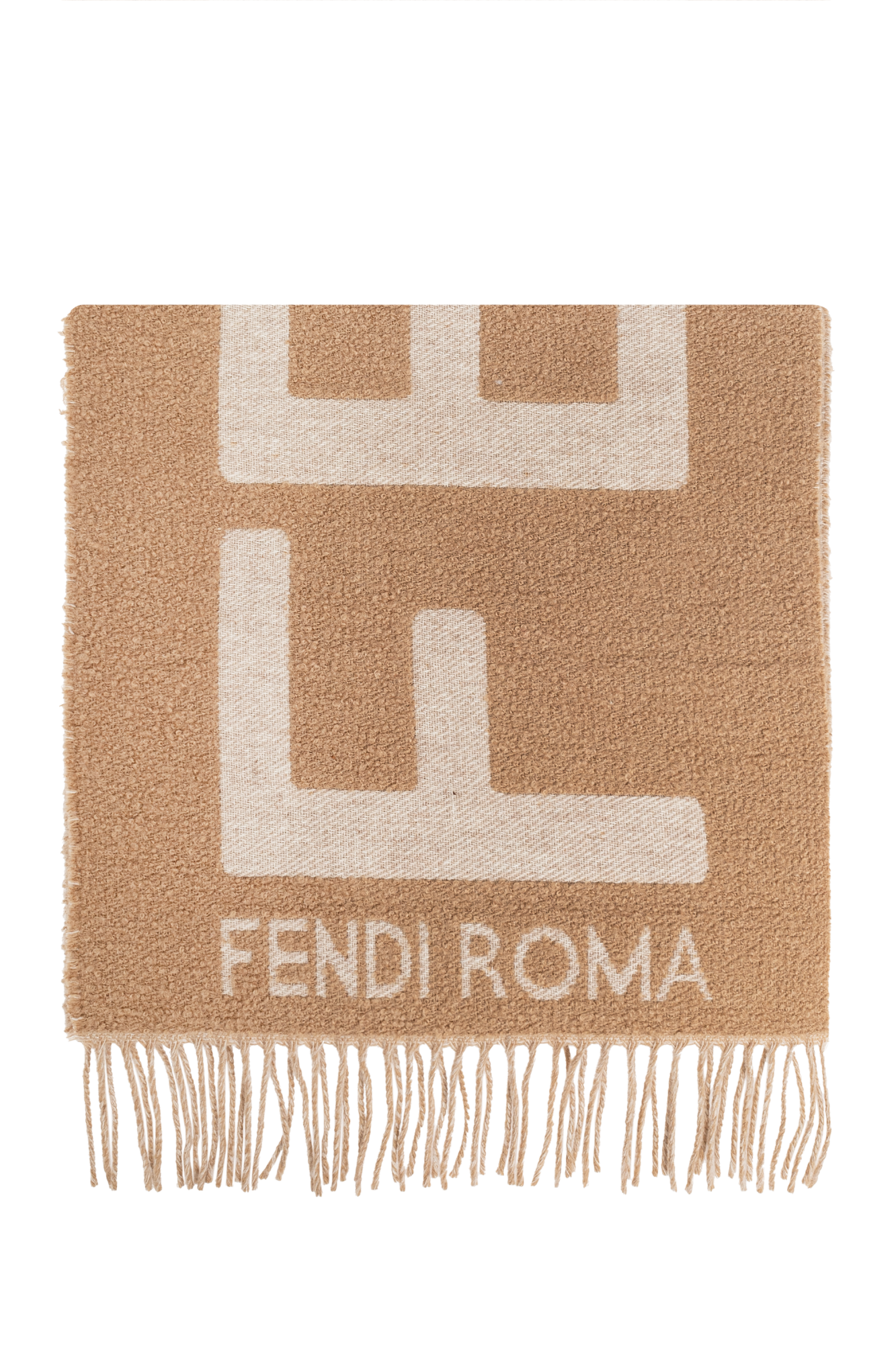Beige Scarf with logo Fendi - Vitkac Italy